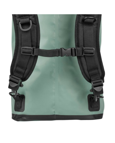 Sac étanche Beluga TPU 36L vert Ares — sac de transport étanche avec fermeture zip immersion et port sac à dos