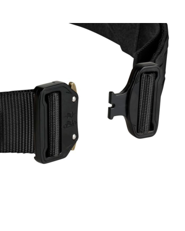 Ceinturon tactique Duo Fast nylon noir ARES — ceinture double avec système MOLLE et boucle métal
