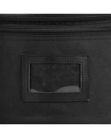 Porte casquette luxe noir ARES — étui rigide avec miroir amovible et compartiment médailles conçu pour protéger