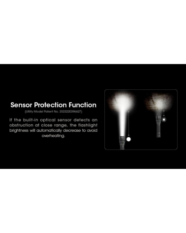 Lampe torche Nitecore MH25 Pro 3300 lumens avec LED UHi et portée de 705 mètres conçue pour usage tactique et outdoor.