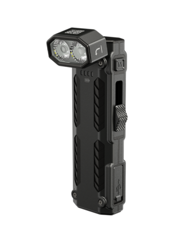 Lampe torche compacte Nitecore EDC09 1600 lumens avec tête rotative et base magnétique pour usage quotidien et outdoor.
