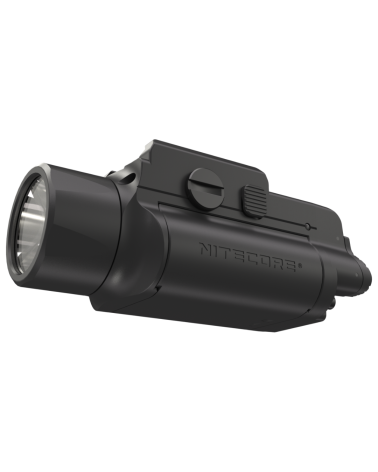 Lampe tactique pour arme Nitecore NPL35 2000 lumens compatible Glock et rail Picatinny avec portée de 412 mètres.
