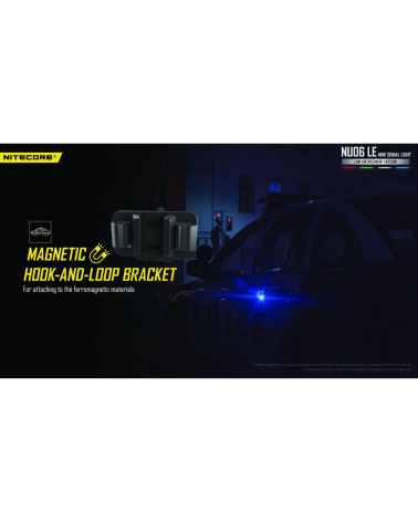 Lampe de position tactique Nitecore NU06LE compacte avec 9 modes lumineux et fixation casque rail ARC ou système MOLLE.