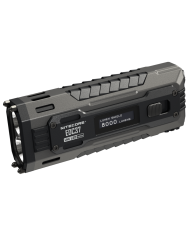 Lampe torche Nitecore EDC37 ultra puissante 8000 lumens avec écran OLED et batterie rechargeable conçue pour EDC