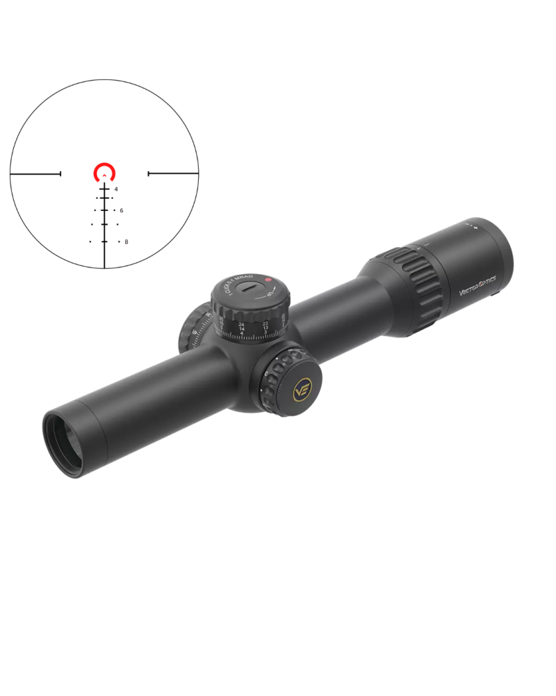 Lunette de tir Vector Optics Continental X6 1 6x28 FFP avec tube 34 mm et réticule BNW pour tir tactique et chasse.