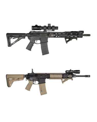 Poignée angled fore grip Magpul AFG2 Tan pour rail Picatinny améliorant la stabilité et le contrôle de l’arme.
