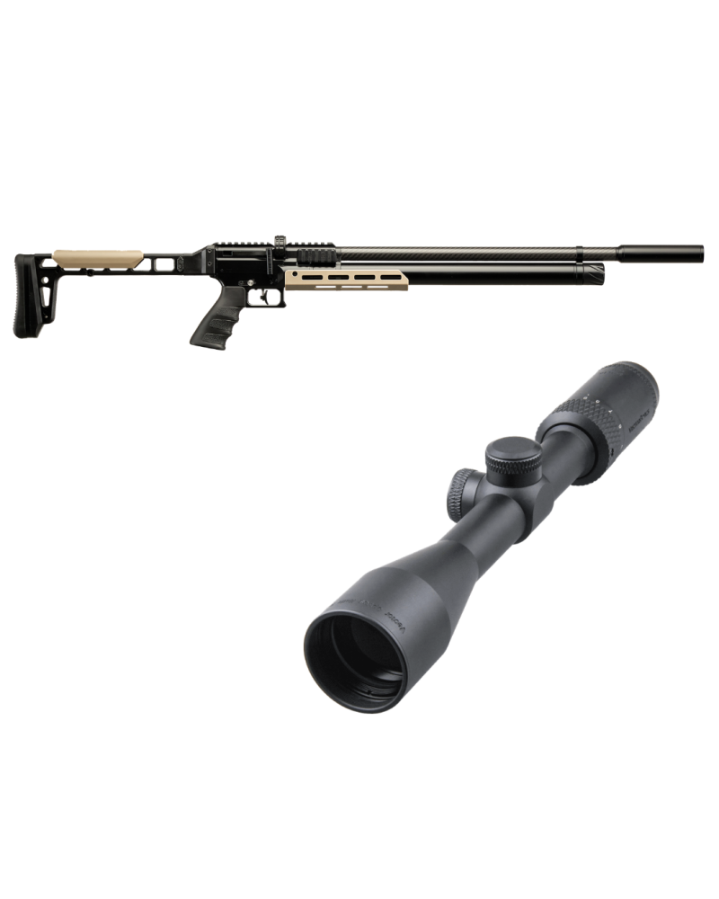 Pack carabine PCP Snowpeak Mercury AP1000 5.5 mm 19.9 joules avec lunette 3 9x40 pour tir de précision et loisir.