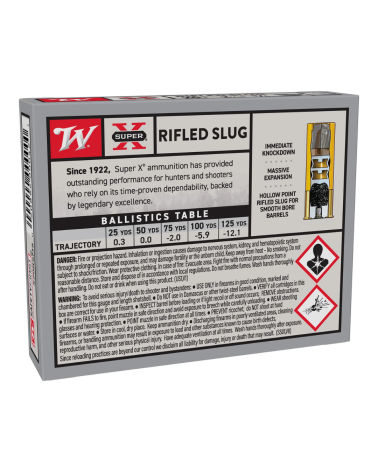 Boite de cartouches Winchester Super X Slug calibre 20 70 projectile 21 g haute vitesse précision et puissance