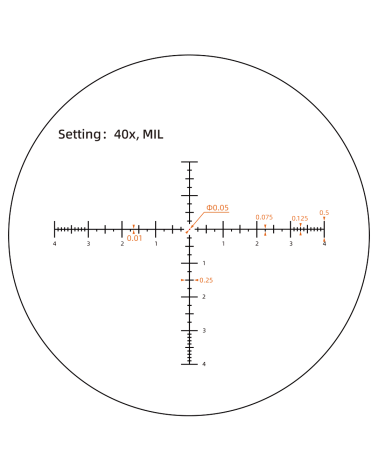 Lunette Vector Optics Tauron 5 50x60 ED avec grossissement extrême optique haute définition et réglage MIL