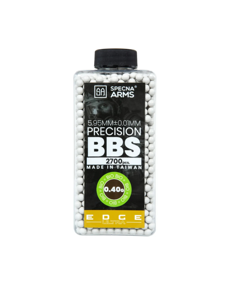 Billes bio 0.40g Specna Arms Core bouteille 2700 billes airsoft haute précision biodégradables pour sniper et répliques