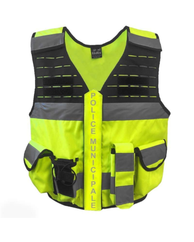 Gilet multipocket Police Municipale 2.0 avec système Molle bandes réfléchissantes et nombreuses poches