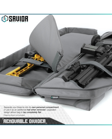 Sac Savior Urban Warfare 51 pouces gris housse double carabine avec rangements accessoires et transport tactique renforcé