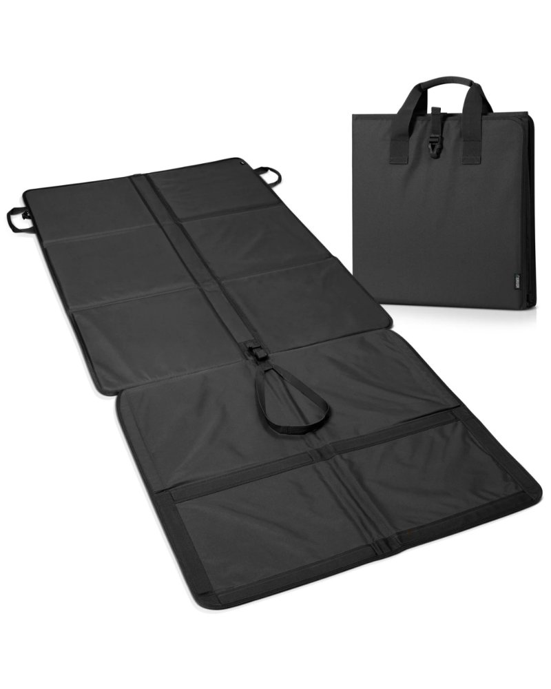 Tapis de tir Savior noir pliable avec rembourrage EVA et système de préchargement pour tir de précision extérieur