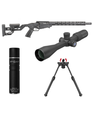Pack carabine Ruger Precision Rimfire 22LR avec lunette 6 24x50 bipied M Lok et silencieux pour tir de précision
