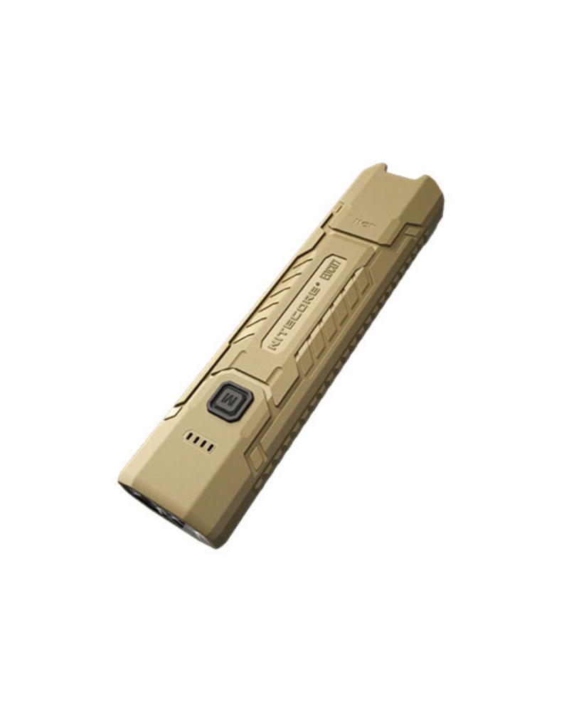 Lampe torche Nitecore EDC07 TAN rechargeable 1500 lumens étanche IP67 avec clip et dragonne