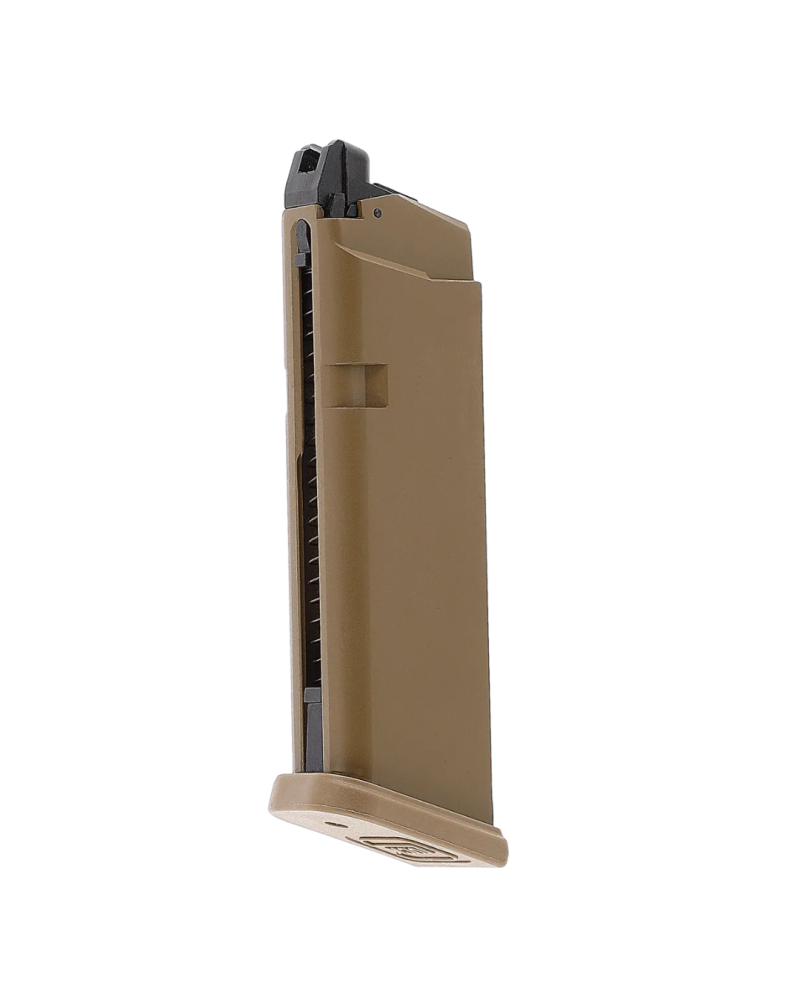Chargeur Glock 19X coyote airsoft 15 coups gaz 6 mm officiel Glock Perfection