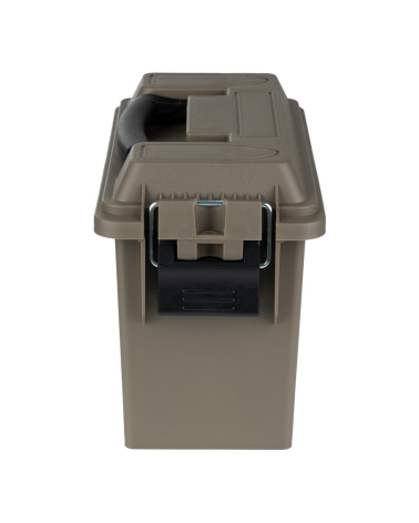 Boite a munitions calibre 30 plastique tan Fosco Industries avec joint etanche et poignee de transport