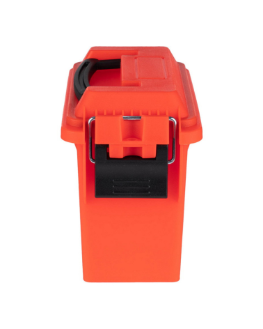 Boîte à munitions en plastique mini Fosco orange, étanche, résistante et haute visibilité