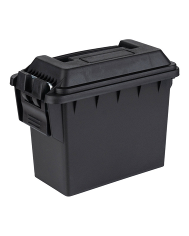 Boîte à munitions en plastique mini Fosco noire, étanche et robuste pour munitions et accessoires tactiques