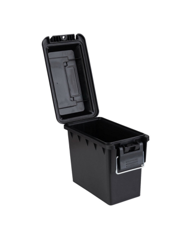 Boîte à munitions en plastique mini Fosco noire, étanche et robuste pour munitions et accessoires tactiques