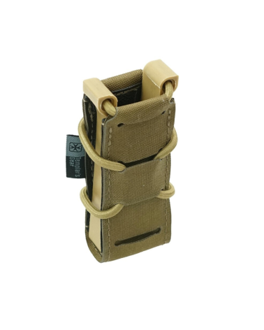 Porte chargeur pistolet fast Templars Gear coyote en Cordura 500D compatible MOLLE avec retention reglable