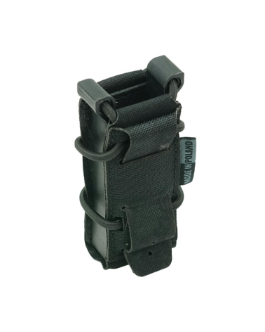 Porte chargeur pistolet fast Templars Gear noir en cordura molle avec retention elastique pour usage tactique