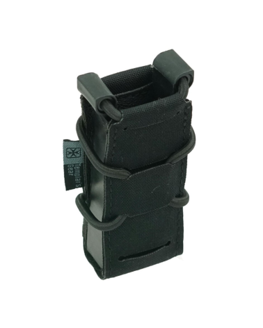 Porte chargeur pistolet fast Templars Gear noir en cordura molle avec retention elastique pour usage tactique