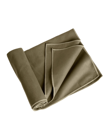 Serviette microfibre A10 Equipment 40x80 cm vert olive compacte sechage rapide avec housse transport