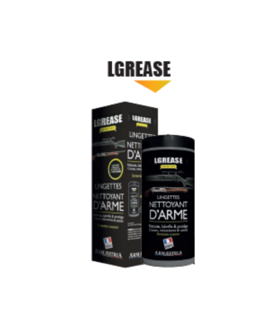 Lingettes LGREASE Armaestria x36 pour nettoyage lubrification et protection des armes