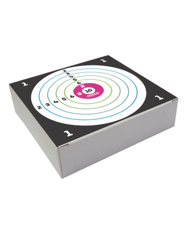 Pack de 100 cibles Powair 14x14 cm pour tir sportif et entrainement precision