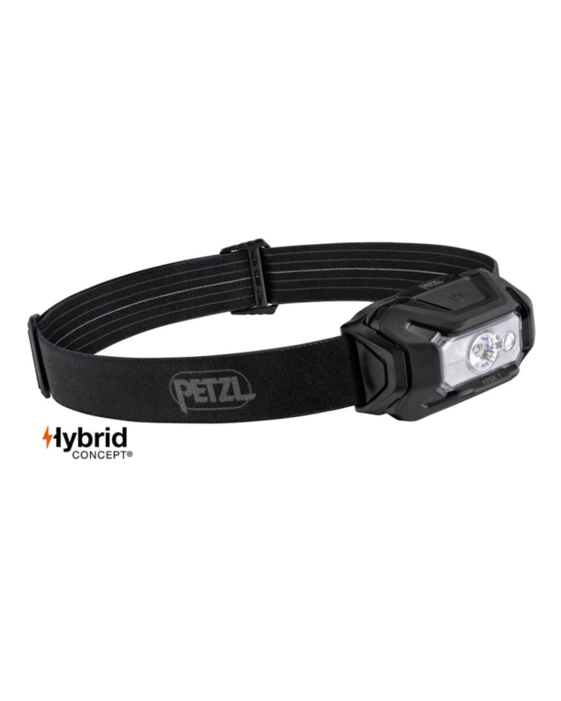 Lampe frontale Petzl Aria 1 RGB noire 350 lumens avec eclairage tactique