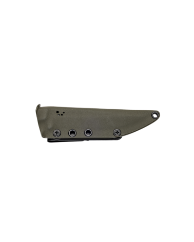 Couteau Wildsteer Wild Tech 4 XL kaki lame noire serration avec etui Kydex tactique