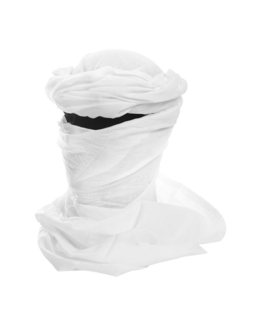 Cheche coton blanc ARES foulard desert protection soleil vent sable