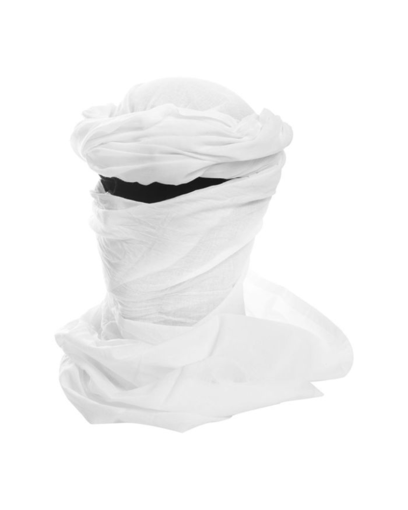 Cheche coton blanc ARES foulard desert protection soleil vent sable