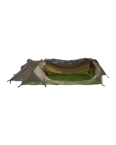 Tente tunnel ARES Pyrene vert olive ultralegere avec moustiquaire et ventilation complete pour bivouac