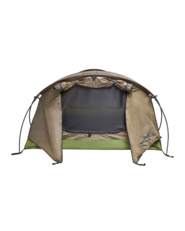 Tente tunnel ARES Pyrene vert olive ultralegere avec moustiquaire et ventilation complete pour bivouac