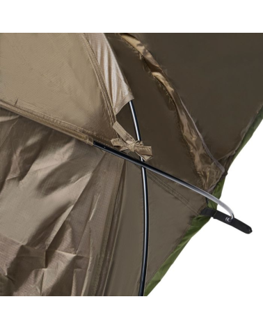 Tente tunnel ARES Pyrene vert olive ultralegere avec moustiquaire et ventilation complete pour bivouac