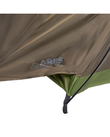 Tente tunnel ARES Pyrene vert olive ultralegere avec moustiquaire et ventilation complete pour bivouac