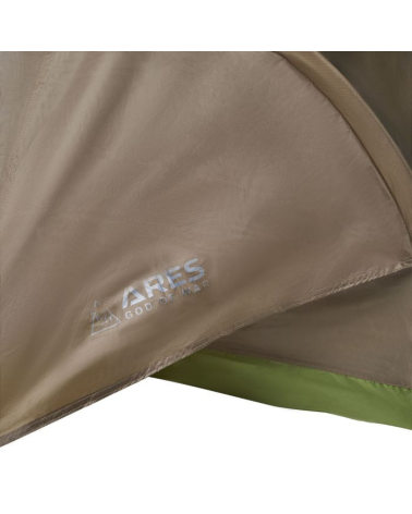 Tente tunnel ARES Pyrene vert olive ultralegere avec moustiquaire et ventilation complete pour bivouac