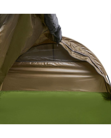 Tente tunnel ARES Pyrene vert olive ultralegere avec moustiquaire et ventilation complete pour bivouac