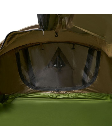 Tente tunnel ARES Pyrene vert olive ultralegere avec moustiquaire et ventilation complete pour bivouac