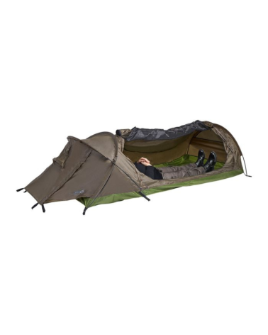 Tente tunnel ARES Pyrene vert olive ultralegere avec moustiquaire et ventilation complete pour bivouac