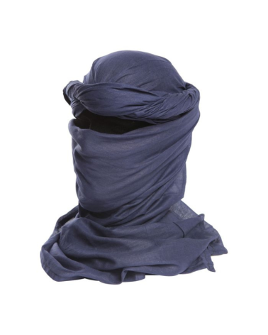Cheche coton bleu marine ARES foulard tactique protection soleil vent sable