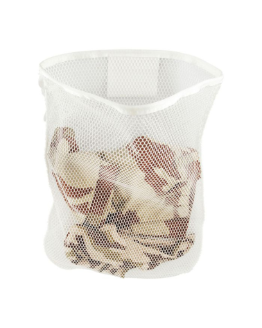 Sac a linge blanc ARES filet resistant lavage collectif fermeture sangle