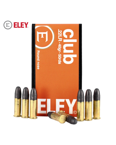 Boite 22LR ELEY Club 40gr x50 munition tir sportif precision 25 50m