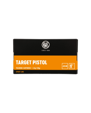 Boite de 50 cartouches RWS 22LR Target Pistol 2.6 g pour tir sportif pistolet precision et entrainement