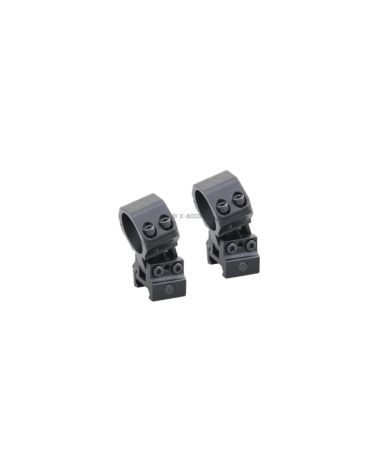 Paire de colliers de montage réglables conçus pour les lunettes avec tube de 25,4 mm