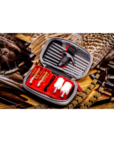 Kit de nettoyage complet conçu pour l’entretien des armes longues calibre 12 ou 20