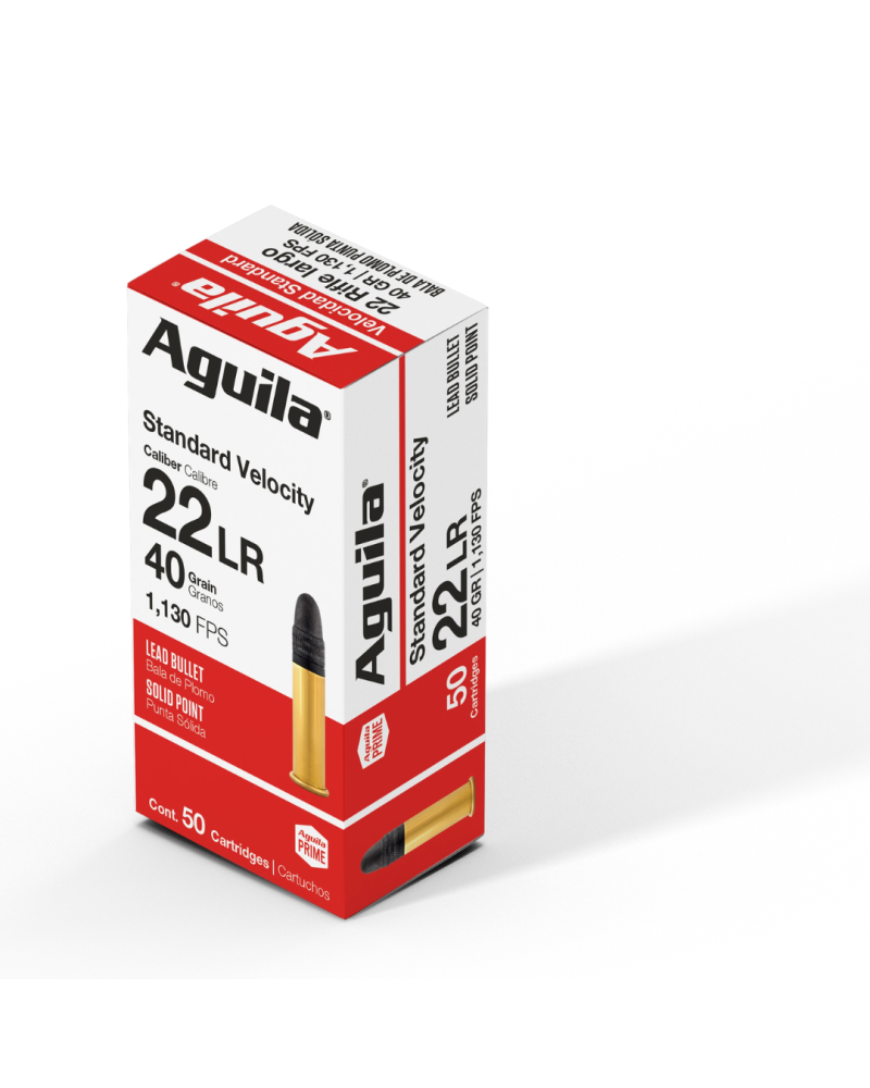 Boite de 50 cartouches Aguila 22LR SV SP 40 grains pour tir sportif et entrainement