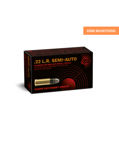 Boite 500 cartouches GECO 22LR Semi Auto 40 grains pour tir sportif et armes semi automatiques